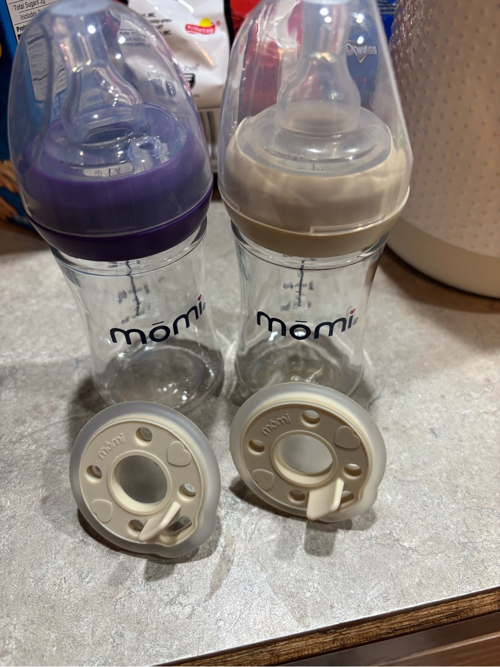 Momi glass baby Feeding Bottles Set